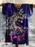 Vintage Moon Art Print Cotton Crew Tee Multicolor / S